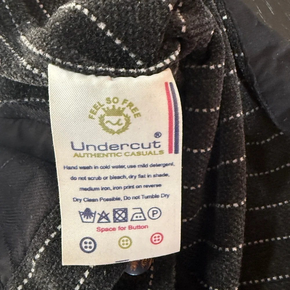 Undercut Authentic Casuals Rookie Edition Pinstripe Button Up Shirt Size L